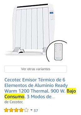 ejemplo emisor termico de bajo consumo